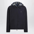 Burberry - Blue reversible cotton jacket with Check pattern